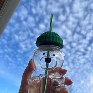 Green and Clear Bear Shaped Party Cup